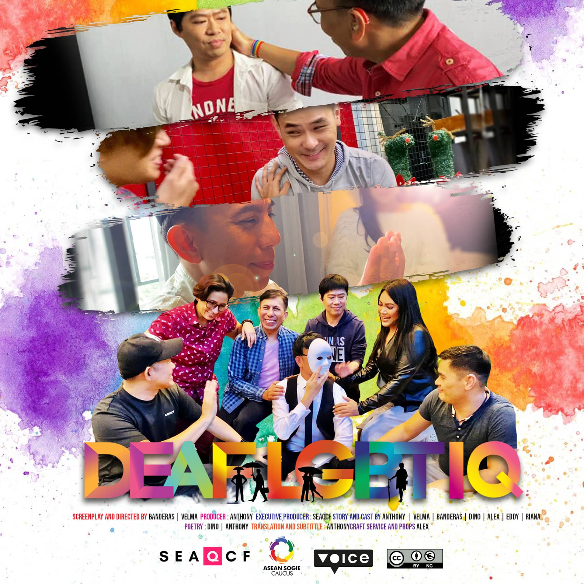 Deaf LGBTIQ Poster, photo collage of different people