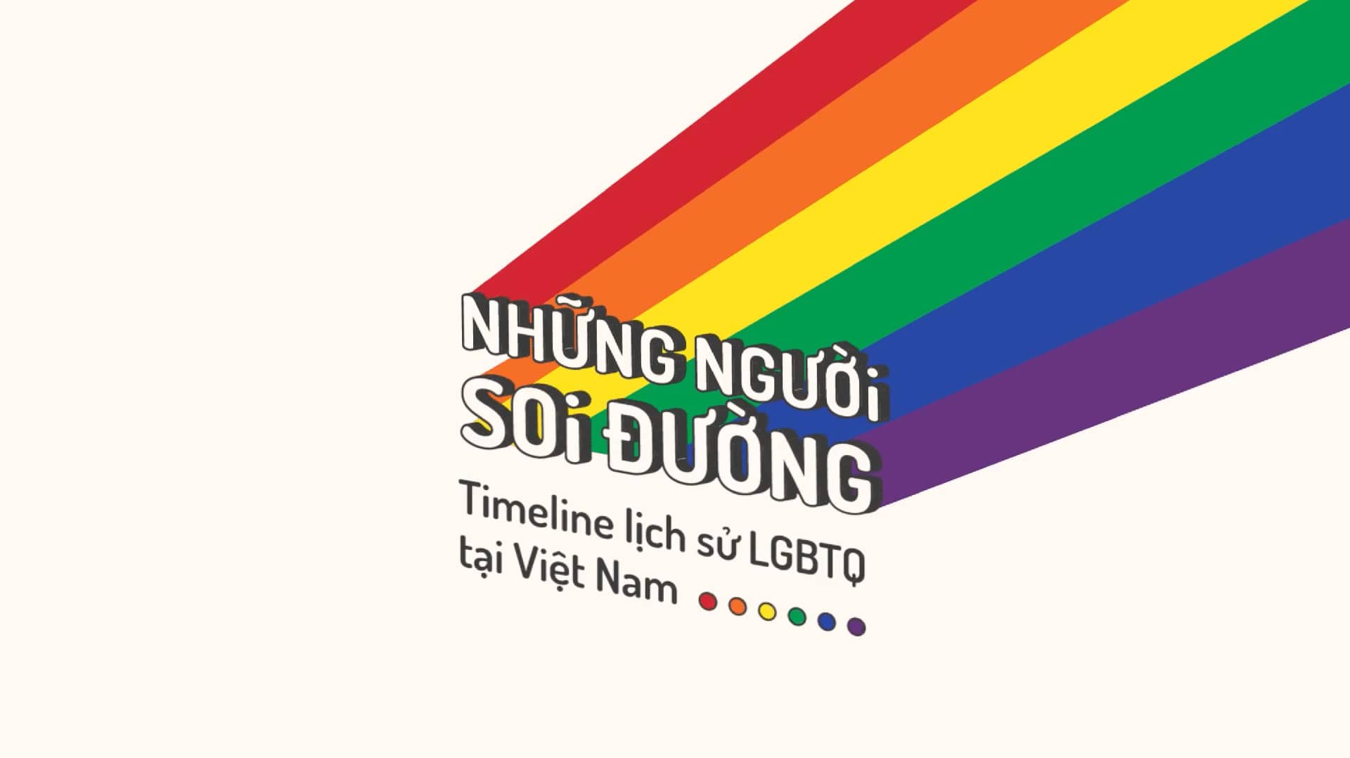 Vietnam Queer History Month Poster, Vietnamese text with rainbow flag